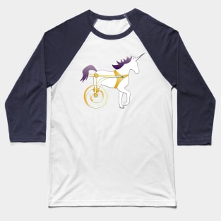 Unicorn On Wheels Baseball T-Shirt